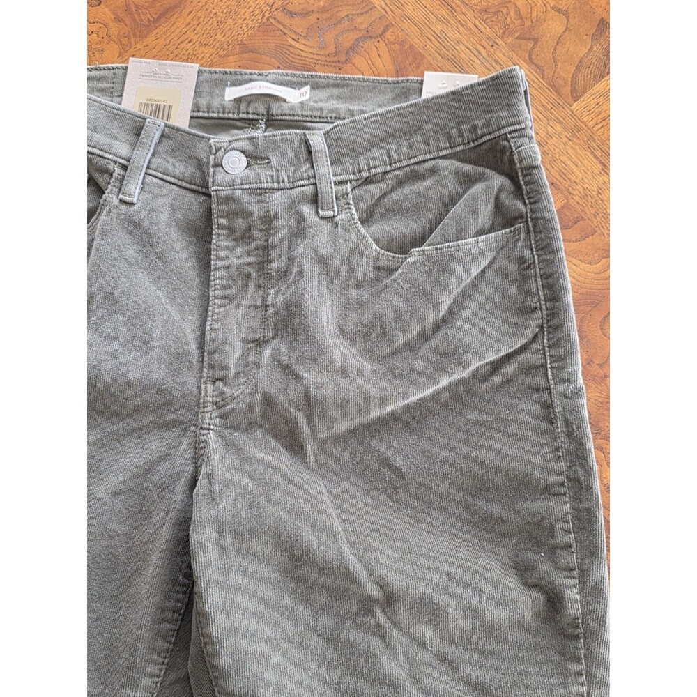Levi's Classic Women's Mid Rise Straight Leg Jeans Corduroy Pants 10 M Ivy Green - Picture 6 of 13
